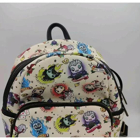 Loungefly Funko Pop Disney Villains Tattoo Mini Backpack - Picture 4 of 14